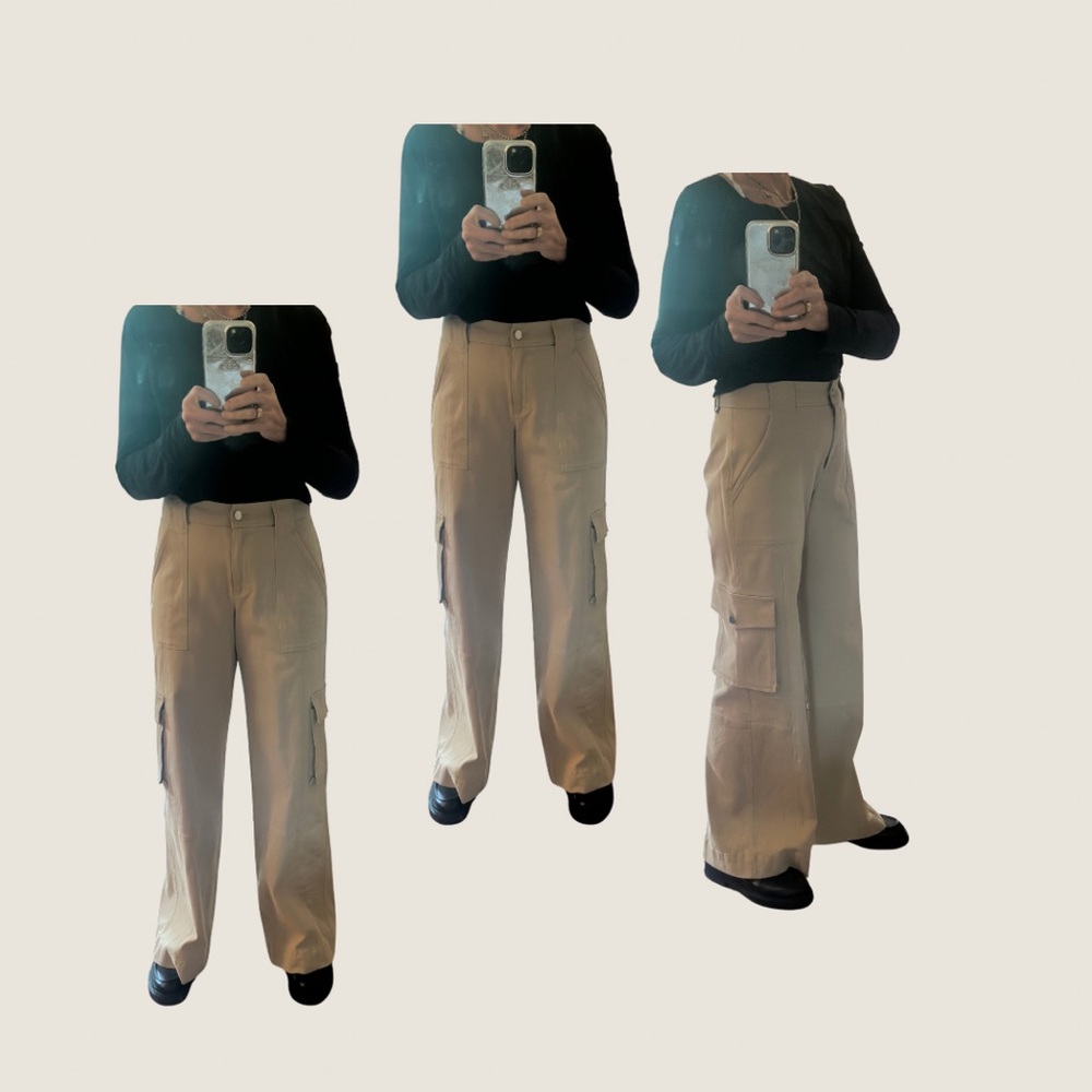 TWP women’s designer cargo pants. Tan. Worn three times. 31 inch inseam